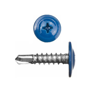 Саморез с прессшайбой 4.2*16 мм Starfix SMZ1-79696-50 цинк со сверлом RAL 5002 ультрамариново-синий 50 шт