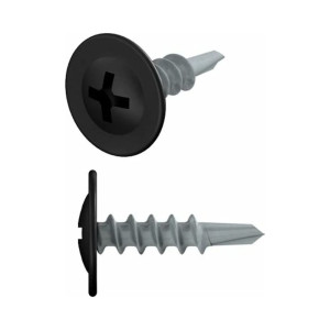 Саморез с прессшайбой 4.2*19 мм Starfix SMZ1-50908-50 цинк со сверлом RAL 9005 черный янтарь 50 шт