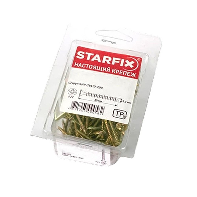 Шуруп универсальный 5*45 мм Starfix SMP2-80425-100 желтый цинк 100 шт