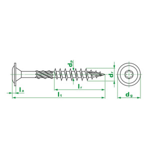 Саморез конструкционный 10*260 мм ЕКТ B010294 прессшайба желтый цинк