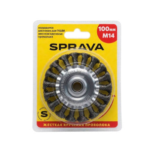 Кордщетка дисковая для ушм Sprava жесткая 100 мм М14