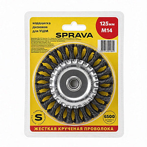 Кордщетка дисковая для ушм Sprava жесткая 125 мм М14