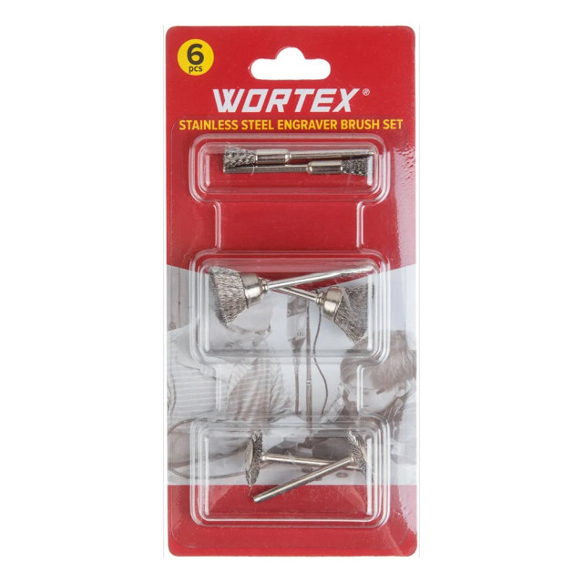 Набор щеток Wortex 1335683 для гравера из нержавеющей стали 6 шт