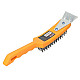 Щетка стальная Faster Tools FT301-15 с пластиковой ручкой и скребком 6-рядная