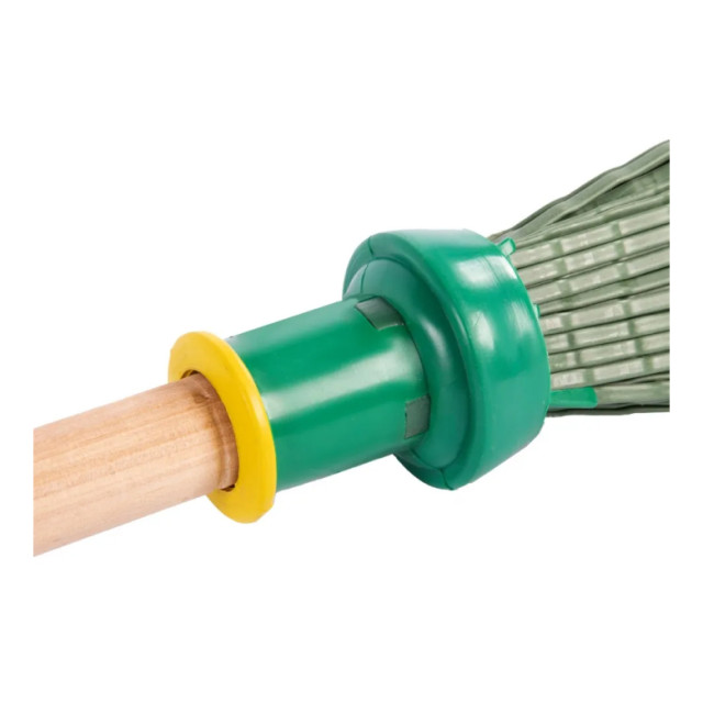 Метла Сибртех 63226 полипропиленовая 215*280*1505 мм круглая деревянный черенок