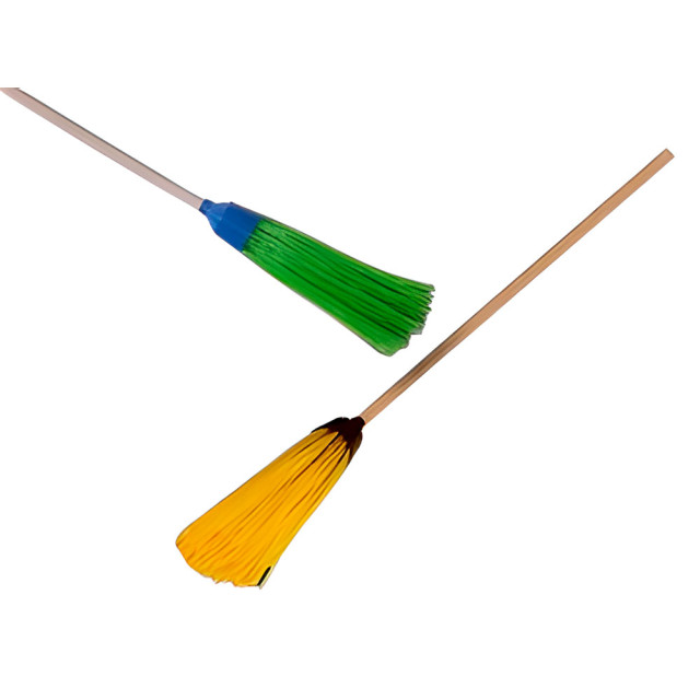 Метла Ямполь синтетическая круглая с черенком