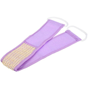 Мочалка Банные штучки 40098 из сизаля лента с сегментами хлопка с веревочной ручкой 8*70 см