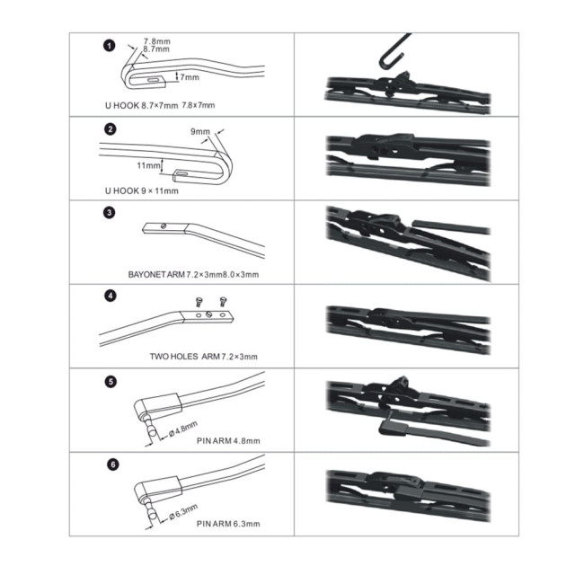 Щетка стеклоочистителя каркасная AWM F 19 R 480 мм