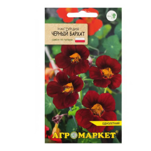 Настурция Агромаркет Черный бархат 8 шт