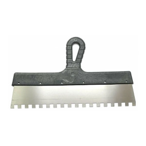 Шпатель фасадный Рошма нержавеющий зубчатый 350 мм зуб10*10 мм