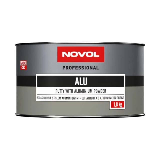 Шпатлёвка Novol ALU с алюминиевой пылью 1.8 кг