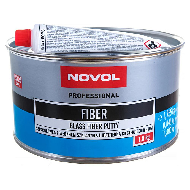 Шпатлёвка Novol Fiber со стекловолокном 1.8 кг