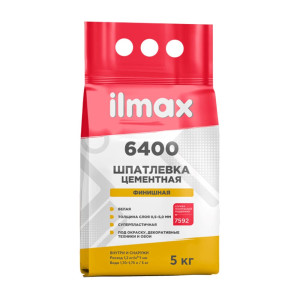 Шпатлевка ilmax 6400 цементная финишная 5 кг