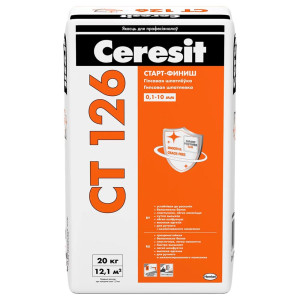 Шпатлевка Ceresit CT 126 гипсовая белая 20 кг