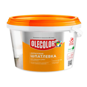 Шпатлевка Olecolor акриловая для наружных работ 3 кг