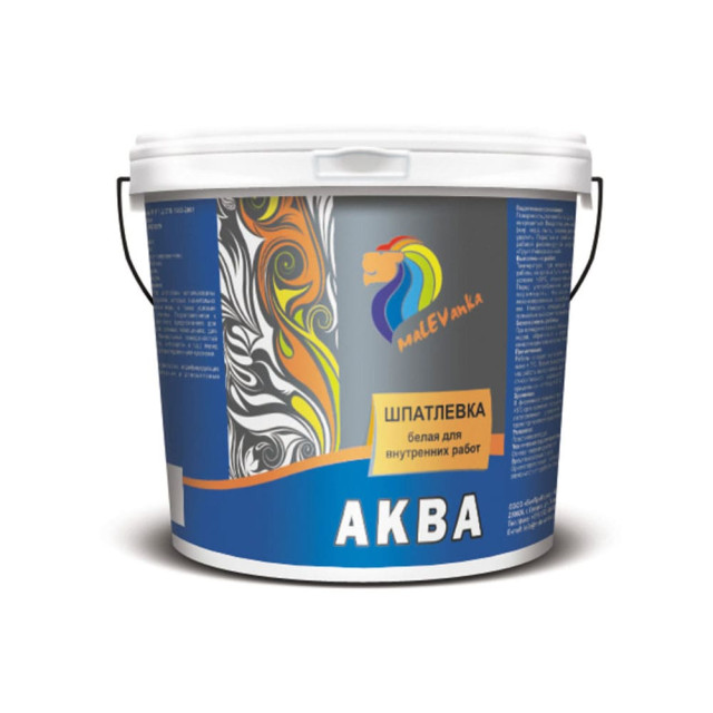 Шпатлевка Malevanka Аква для внутренних работ 1 л