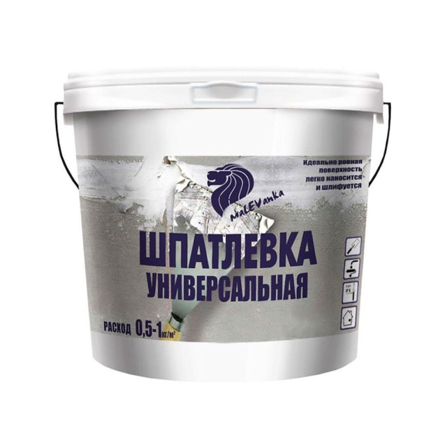 Шпатлевка Malevanka Универсальная для внутренних работ 3 л