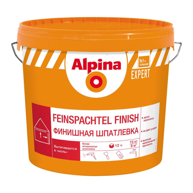 Шпатлевка Alpina Expert Feinspachtel Finish белая 15 кг