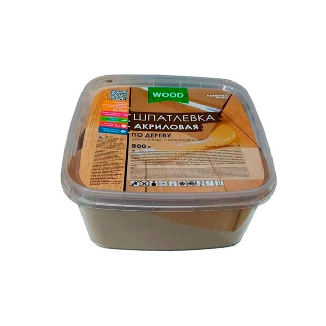 Шпатлевка акриловая Farbitex Profi Wood по дереву дуб 0.8 кг