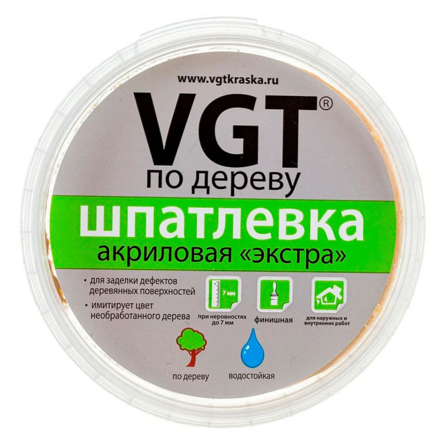 Шпатлевка VGT Экстра по дереву лиственница 0.3 кг