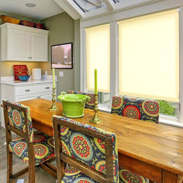 Штора рулонная Delfa Сантайм Лен СРШ-01МЭ-2875 77(73)/160 см шампань