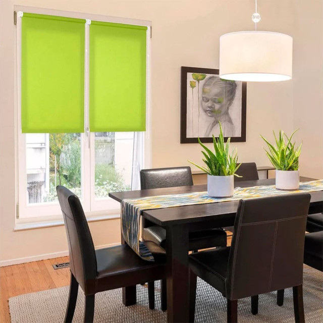 Штора рулонная Delfa Сантайм Лен СРШ-01МЭ-2653 85(81)/160 см светло-зеленый