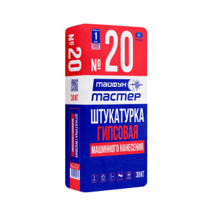 Штукатурка гипсовая Тайфун Мастер №20 машинного нанесения 30 кг