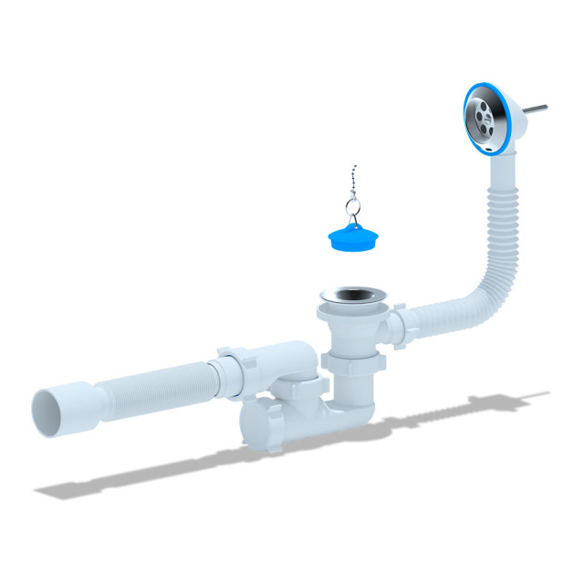 Сифон для ванны АНИ пласт Е255 трубный 1 1/2