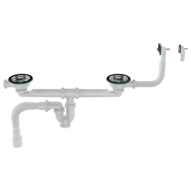 Сифон для двойных моек Aquant UD0179-12-MR 3 1/2