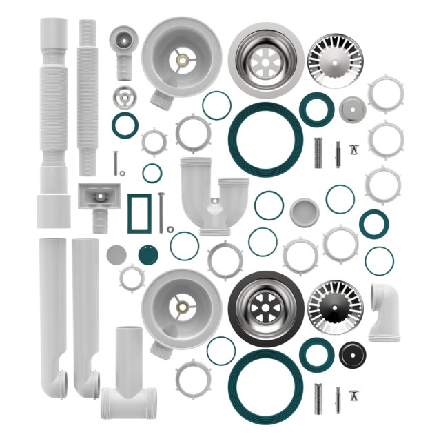 Сифон для двойных моек Aquant UD0179-12-MR 3 1/2