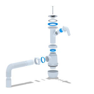 Сифон для мойки АНИ пласт А2010 бутылочный 1 1/2