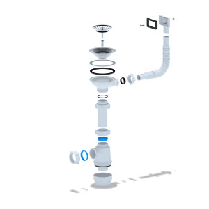 Сифон для мойки АНИ пласт А0145S бутылочный 3 1/2