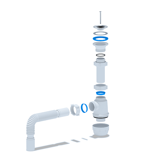 Сифон для мойки АНИ пласт A0115 бутылочный 1 1/2