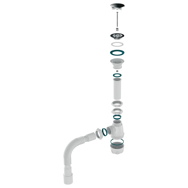 Сифон для кухни Aquant B0116-30-MR 1 1/2