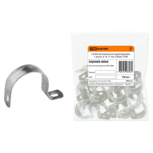 Скоба металлическая TDM Electric SQ0409-0004 однолапковая 16-17 мм