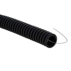 Труба гофрированная ПВХ EKF Plast tg-z-25-50-black 25 мм с протяжкой черная