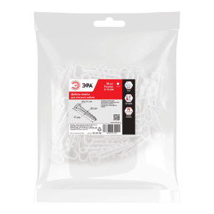 Дюбель хомут Эра NO-225-208 Б0066268 6-14 мм для плоского кабеля белый 50 шт