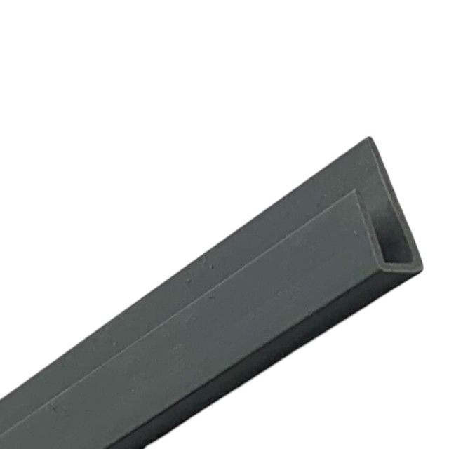 Угол стартовый Албико-групп ПВХ серый 610*3*10 мм