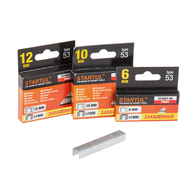 Скобы Startul Profi ST4507-06 закаленные тип 53 6 мм 1000 шт