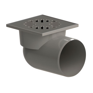 Трап Татполимер ТП-105.110-150HSMs ПП 110 горизонтальный 150*150 мм сухой затвор