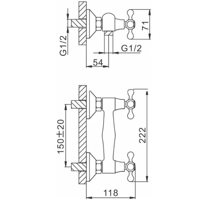 Смеситель для душа Frap F2008 без излива