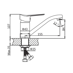 Смеситель для кухни AV Engineering AVLAW4-B589-636