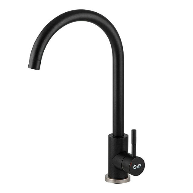 Смеситель для кухни AV Engineering AVZAR4-A304BK-732 SUS 304 D35 черный