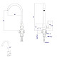 Смеситель для кухни AV Engineering AVZAR4-A304BK-732 SUS 304 D35 черный
