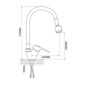 Смеситель для кухни Econoce EC0246 D40-A серия 240