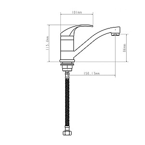 Смеситель для кухни Econoce EC0266 серия 260 D35-A