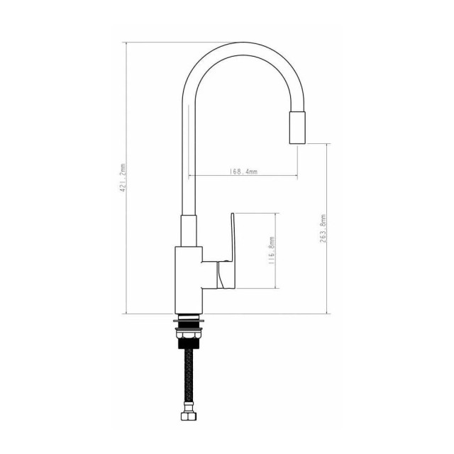 Смеситель для кухни Econoce EC0274WT серия 270 D35-A белый