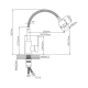 Смеситель для кухни AV Engineering AVZAR4-A304-802 серия SUS 304 D35