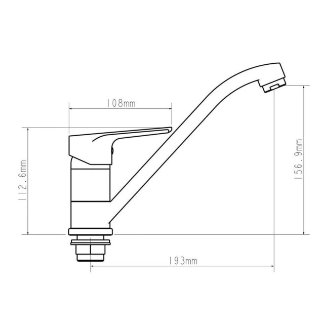Смеситель для кухни Econoce EC0292WT серия 290 D35-A белый