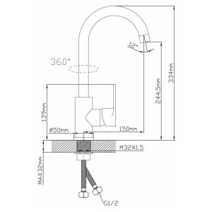 Смеситель для кухни Econoce EC0680 серия 680 D35